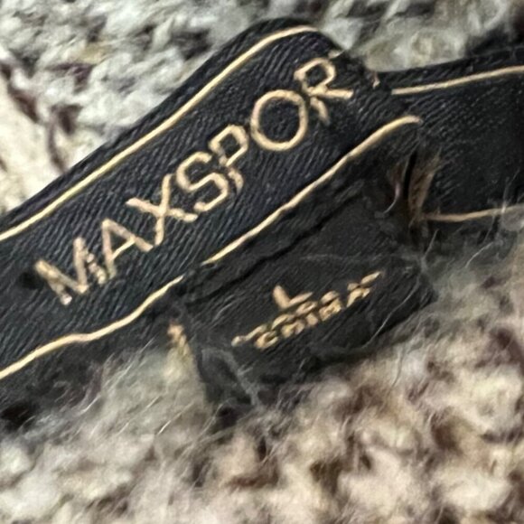 Max Sport Long Leopard Fair Isle Cozy Festival Open‎ Front Cardigan Sweater L - Picture 9 of 9